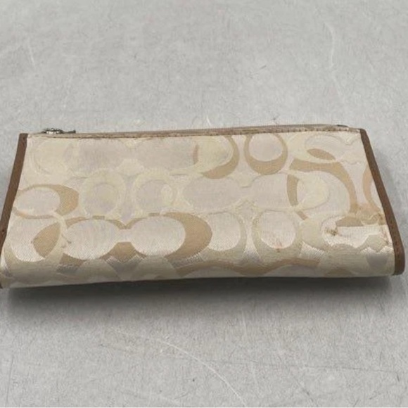 Coach Tan and Cream Women's Wallet - Picture 2 of 6